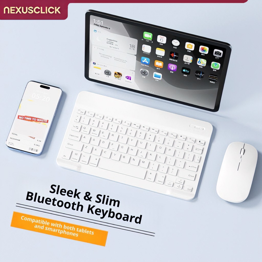 Android Tablet Gaming Accessories - Bluetooth-клавиатура и мышь NexusClick для iPad,