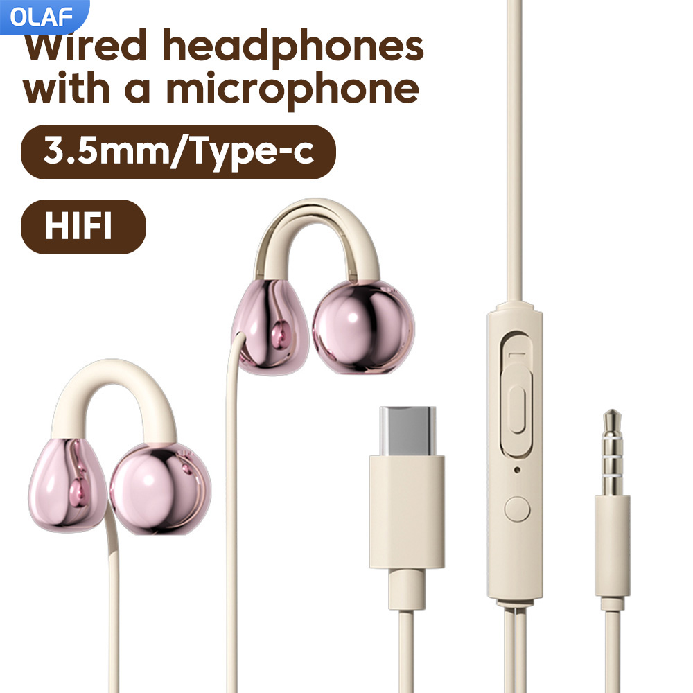 Wired Earphone Lightning - Наушники-вкладыши с проводным управлением Type-C и