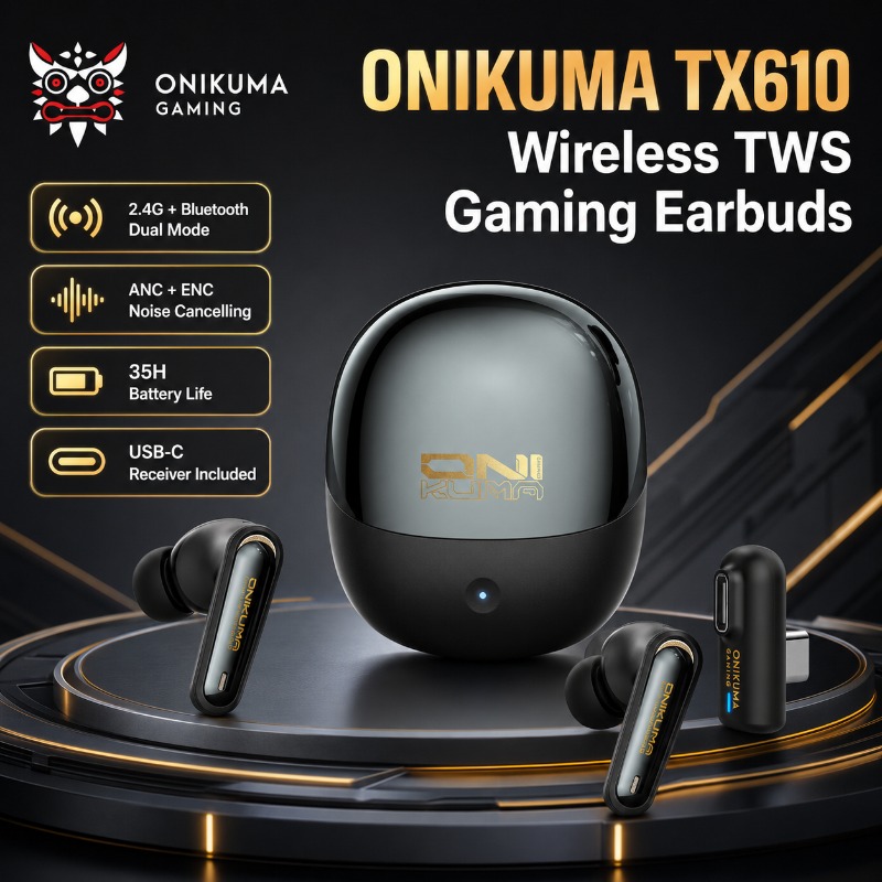 Wired Earphone Lightning - Беспроводные игровые наушники ONIKUMA TX610 с