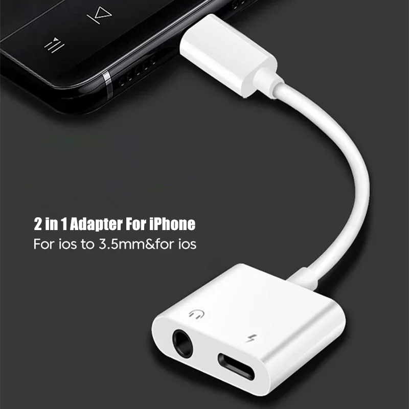 Адаптер 2-в-1 для зарядки и ау – обзор и цена Wired Earphone Lightning