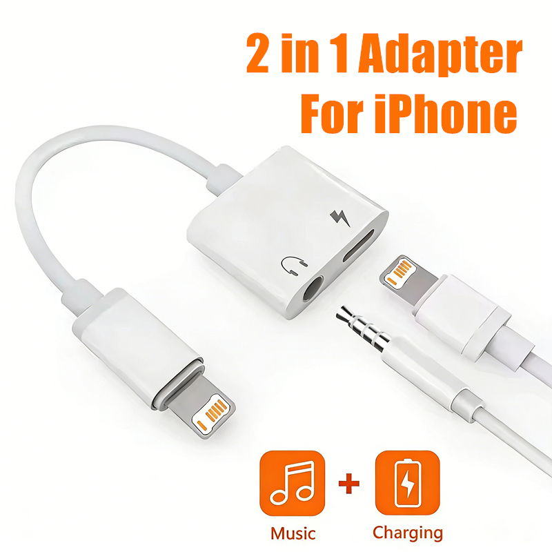 Адаптер 2-в-1 для iOS с разъем – обзор и цена Wired Earphone Lightning