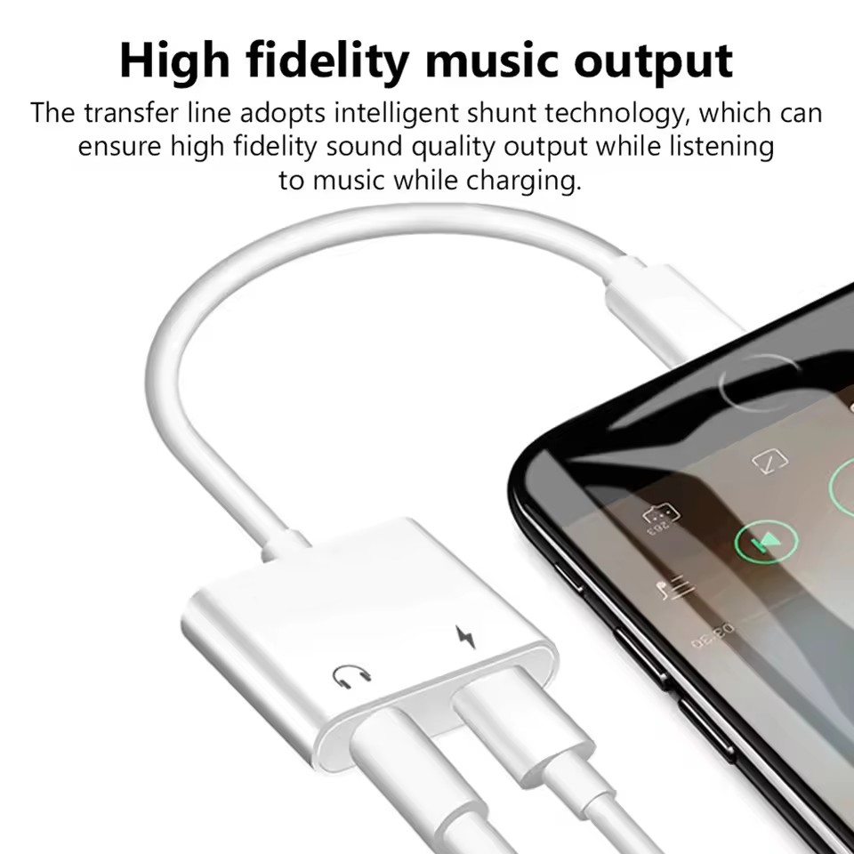 Адаптер 2-в-1 для iOS с разъем – обзор и цена Wired Earphone Lightning