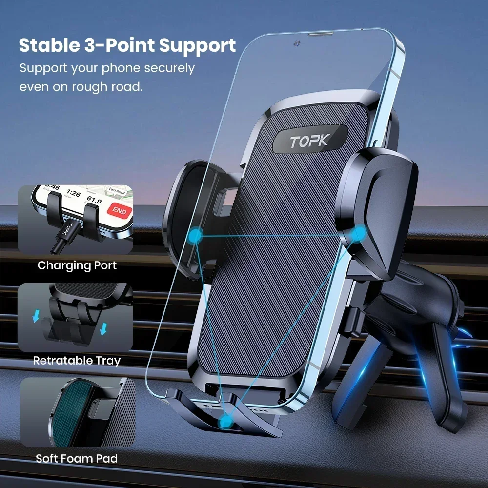 TOPK D36T Гравитационный автом – обзор и цена Car Accessories Tablet Holder